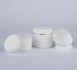 Pot de crème 30g 50g 100g, Double couche, récipient de maquillage en plastique blanc, boîte de cosmétiques d'échantillon PP, boîte de masque vide