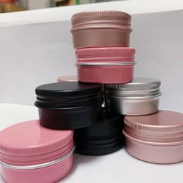 30g Tarro de aluminio Rosa Negro Oro Envases vacíos de brillo de labios Pequeño cosmético Crema para ojos Botellas de loción recargables 50pcsgoods