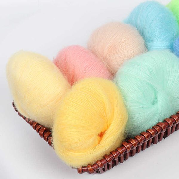 30G/ball mandrin doux Mohair fil tricoté à la main châle cachemire bébé lait crochet écharpe P230601