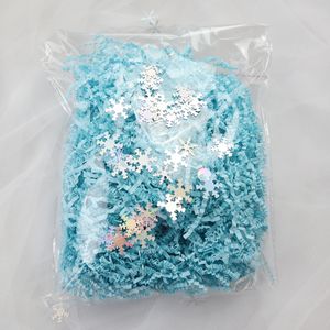 30g kleurrijke raffia papieren verpakking kerstcadeau doos decoratie vulstof snoepmateriaal verpakking vulling decor sneeuwvlok confetti