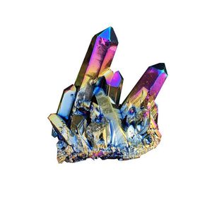 30g Natural Aura Rainbow Titanium Bismuth Crystal Cluster Quartz Stone Spécimens Vug Guérison Mineral Rock Home Gemstone Decor