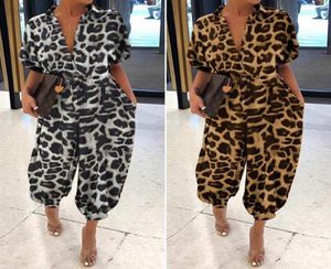 30h Femmes Leopard Print Jumps Curchs Body Slim BodySuit Long Boumpers Office Short Sleeve Dro Women039s Tshirt3491497