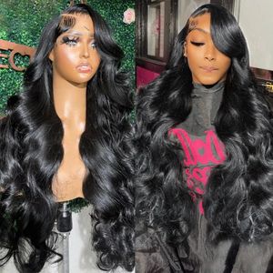 30inch Body Wave Transparent 13x6 Lace Front Fair Hair Wigs REMY RAW INDIAN INDIEN INDIONNE 13X4 WIG FRONTAL POUR FEMMES FERME WIG 240408