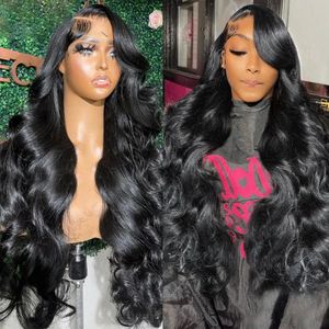 30inch Body Wave Transparent 13x6 Lace Front Heuvrages humains REMY INDIEN INDIEN INDIENNE 13X4 FRONTAL POUR FEMMES CLOSE 240401