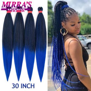 30 pouces Jumbo Traids Extensions de cheveux Traité de cheveux pré-étiré ombre tresse synthétique texture yaki 12468 PCS Mirror Mirror 240506