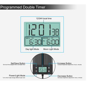 30inch Programme Timer Aquarium LED Full Spectrum Pish Taping Light Sunrise Sunset Moonlight For Plant Grow Aqua Fish Tref