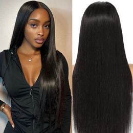 30Inch Straight Lace Front Wig Brazilian 13x4 Lace Frontal Pre Plucked Bob Wigs for Black Women Human Hair 210 Density