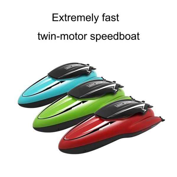 30 km / h RC Boat Radio Radio télécommandé Mini Ship à grande vitesse avec LED Light Palm Boat Summer Wet Toy Pool Toys Modèles