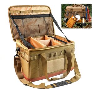 30L Camping Kookgerei Organizer Inkapsibele handheld Travel Picnic Bag Afdekkbare multifunctionele hulpprogramma's 240517