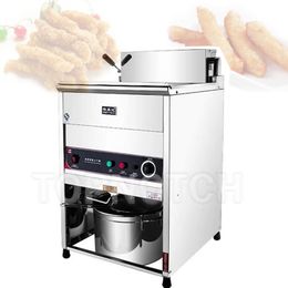 30L Elektrische Fryer Commerciële Verwarming Buis Verticale Fryers Fried Chicken Chain Store Flip 220V
