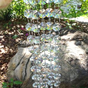 30m Crystal Acrylic Kralen Strand Garland Wedding Party, Kroonluchter Trimmen Gordijn Verlichting Decoratie, Acryl Octagon Beads DIY Y200903