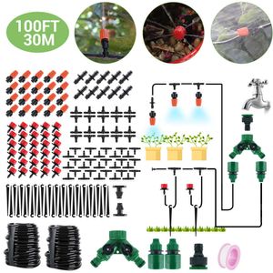 30m DIY Automatische Micro Drip Irrigatiesysteem Tuin Watergork voor Home Greenhouse Potplanten Verstelbare Drukers Sproeier 210610
