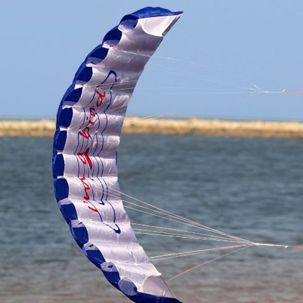 30m Cometa parafoil de doble línea con mango y línea Trenza de vela Kitesurf Rainbow Sports Beach para adultos Juguetes