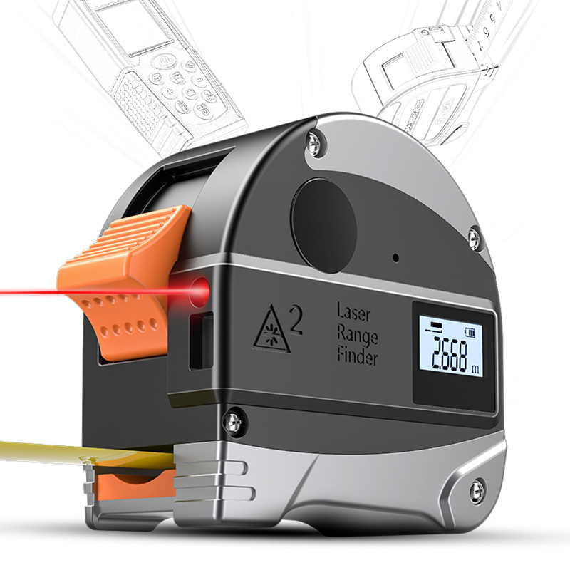 Telemetro laser 30M Misuratore di nastro in acciaio anticaduta Misuratore di distanza laser digitale a infrarossi ad alta precisione Misuratore di nastro