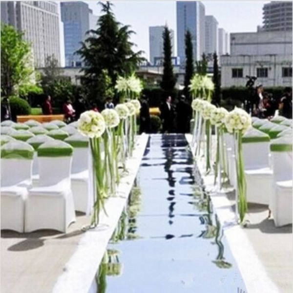 30 m por lote 1,2 m de ancho boda decoración ceremonia centros de mesa espejo alfombra pasillo corredor blanco oro plata disponible