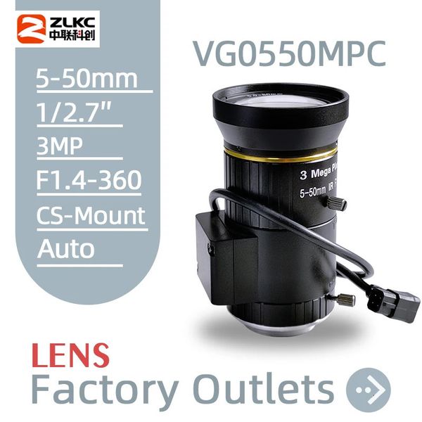 Objectif Varifocal 30 mégapixels 127 pouces Zoom CCTV 550mm Auto DC Iris CS Mount 4 720P960H1080PIPBox objectifs de caméra ITS P 240327