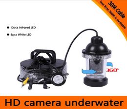 30 mètres de profondeur à 360 degrés Caméra sous-marine rotative avec 18 pc de LED blanc ou IR pour le Fish Finder Diving Camera Application7156662