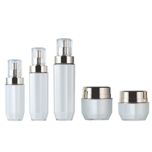 30 ml ~ 100 ml lotionfles PS Pearlescent White Cosmetics Set 30G 50G Face Cream Packaging flessen