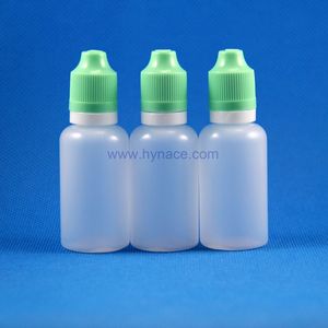 Flacon compte-gouttes en plastique 30ML 100 pièces/lot, avec bouchons de sécurité pour enfants, Double preuve d'inviolabilité, pour bouteilles liquides compressibles