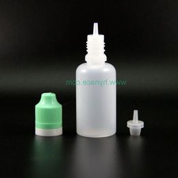 Flacon compte-gouttes en plastique de 30 ML 100 PCS/Lot avec bouchons de sécurité pour enfants à Double preuve d'inviolabilité pour E cig Lsjbr