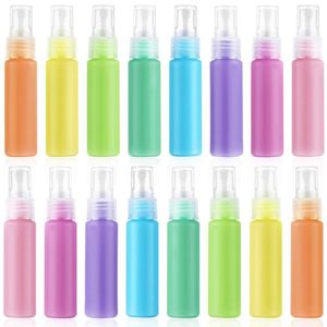 Bouteilles de pulvérisation en plastique PET colorées de 30 ml 1 oz avec pulvérisateur à pompe d'atomiseur transparent, récipient cosmétique liquide réutilisable de taille de voyage à brume fine Qknkm