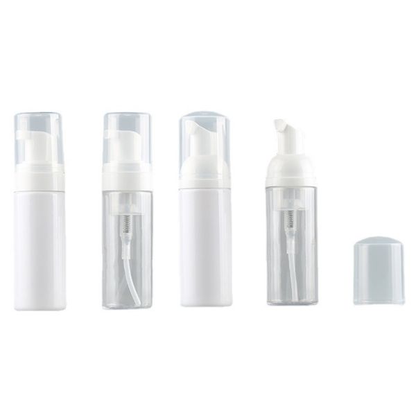 Dispensador de espuma de plástico transparente rellenable vacío de 30ML y 1Oz, botellas con bomba, botella de burbujas de Mousse para champú, jabón de manos de Castilla, Facial