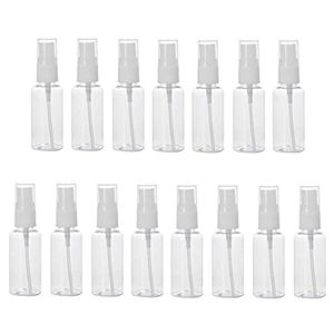 30 ml 1oz Botellas de rociado transparente plástico recargable Pequeña Botella vacía portátil para viajes Aceites Esenciales Perfumes