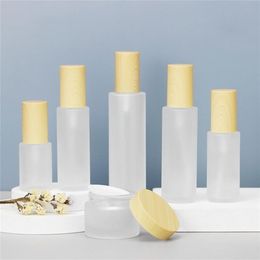 30 ml 40 ml 50 ml 60 ml 80 ml 100 ml 120 ml Frosted Glass Lotion Pompfles Spray Flessen Lege Face Cream Jar Cosmetische container