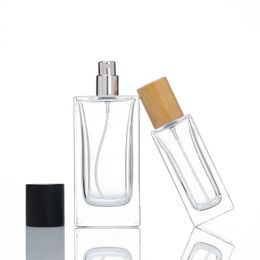 30 ml 50 ml 100 ml lege glazen parfumflesjes transparante vierkante vorm dikke glazen spuitfles