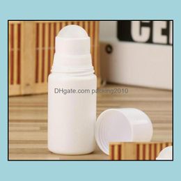 30ml 50ml 100ml Rollo de plástico blanco en botella de aceite esencial de desodorante recargable por botellas DIY Drop de cosmética personal entrega 2021 Embalaje
