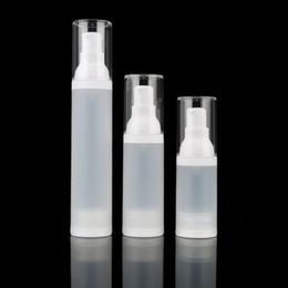 30 ml 50 ml clair bouteille givrée vide cosmétique conteneur sans air portable pompe rechargeable bouteilles de lotion 15 ml pour voyage Ephfr Hreqx