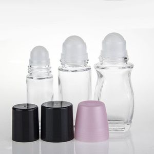 30 ml 50 ml Helder Glazen Roll Op Fles Essentiële Olie Parfumflesje Reizen Dispenser Fles Glas Roller Bal PP Cap Bhral