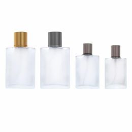 30 ml 50 ml heldere glazen spuitfles mat vierkante glas parfum fles cosmetische verpakkingen flesflesjes