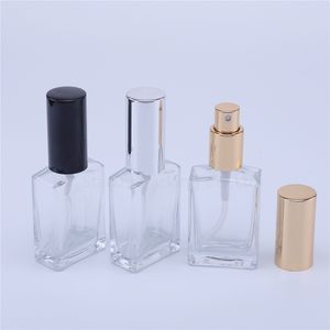 30ml 50Ml botella de Perfume de vidrio de alta calidad atomizador botella de Spray cristal transparente cuadrado 200 Uds
