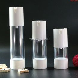 30ml 50ml Bottiglie da viaggio per pompa a vuoto airless in plastica trasparente bianca Contenitori cosmetici vuoti Imballaggio per donne 10 pezzi / lotgoods Vbxgp