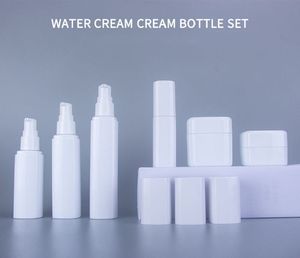 Bouteille d'emballage cosmétique en plastique PET, ensemble de crème Quartet, bouteilles de lotion à pompe gratuites par mer, 30ml 60ml 80ml 100ml