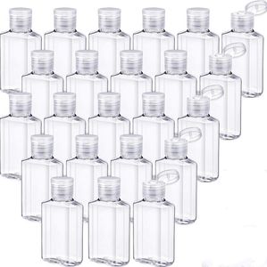 30 ml 60 ml plastic flessen met flip cap transparante navulbare lege fles containers voor hand sanitizer shampoo vloeistof