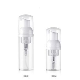 30 ml 60 ml plastic zeepdispenser fles duidelijke witte schuim pomp fles zeep mousses vloeibare dispenser schuimende fles LX1439