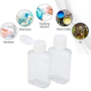 30 ml 60 ml Groothandel Clear Plastic Fles HUISDIER Hervulbare Lege Reiscontainer Cosmetische Flessen met Flip Cap voor shampoo Vloeibare Lotion