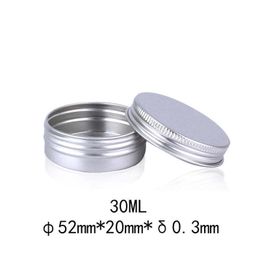 30 ml aluminium verpakking potten containers 30 g metalen blikken doos met schroefdoppen 30 ml g suiker thee make-up crème lipgloss was pot oliën balsem Essense cosmetica droogverpakking blikjes