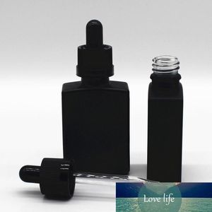 30 ml Black Frosted Glass Vloeistofreagens DROPPER FINKERS Vierkante etherische olie Parfumfles SN1287
