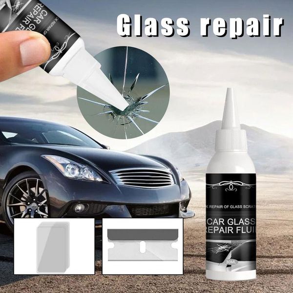 Grietas del parabrisas de 30 ml de automóvil Grietas Adhesivas Ventana del automóvil Pantalla de pantalla Kit Curado de vidrio Galma de reparación de vidrio Auto Adhesivo