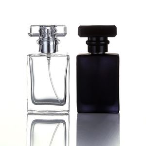 30ML clair parfum en verre noir portable bouteilles aérosols vides cosmétiques contenants avec Atomiseur pour Traveler Gratuit DHL WCW867
