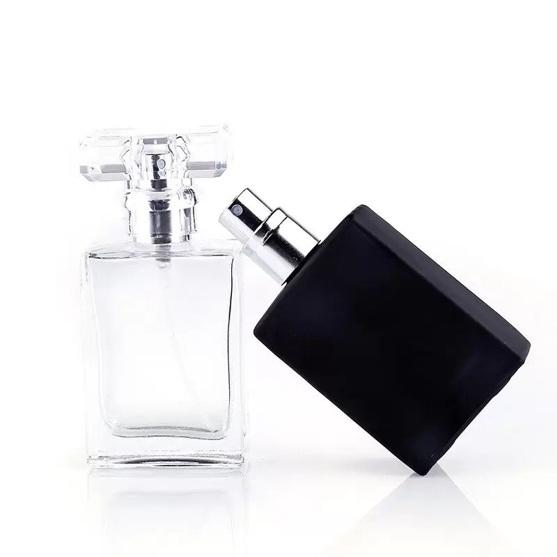 30 ml Botella de perfume de aerosol negro transparente vacío Atomizador de parfum Avistamiento Rociador Botellas recargables por mar DDP ST935