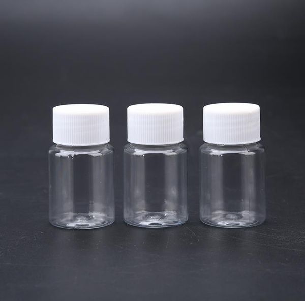 Bouteille de capsule de pilule de petites bouteilles d'emballage en plastique transparent de 30 ml avec le bouchon à vis SN2956