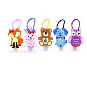 30 ml Mignon Creative Cartoon Animal Bath Body Works Silicone Portable savon pour les mains Porte-désinfectant pour les mains avec bouteille vide expédier immédiatement Fdutk