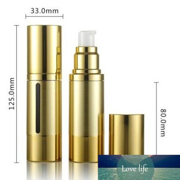 30ML Vacío Oro Loción Crema Airless Bomba Cosmetic Botella BB CC Crema Plástico Líquido Maquillaje Cosméticos Envase Envasado