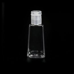 30 мл Пустое дезинфицирующее средство для рук, пластиковая бутылка из ПЭТ с откидной крышкой, бутылка трапециевидной формы для средства для снятия макияжа, дезинфицирующая жидкость Xpxmu