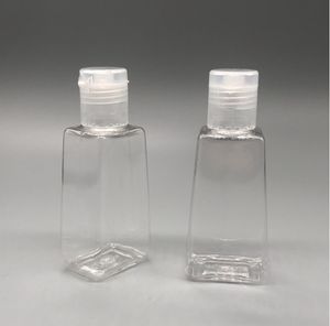 30 ML Lege Hand Sanitizer Pet Plastic Fles met Flip Cap Trapezoïde Vorm Flessen voor Make-up Remover Disinfectant Vloeistof