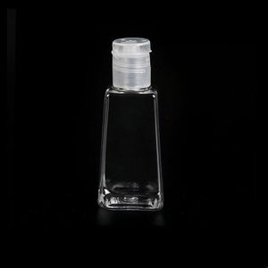 30 ml lege handdesinfecterende PET-plastic fles met flip-dop trapeziumvormige fles voor make-up remover ontsmettingsmiddel vloeistof Qekkr